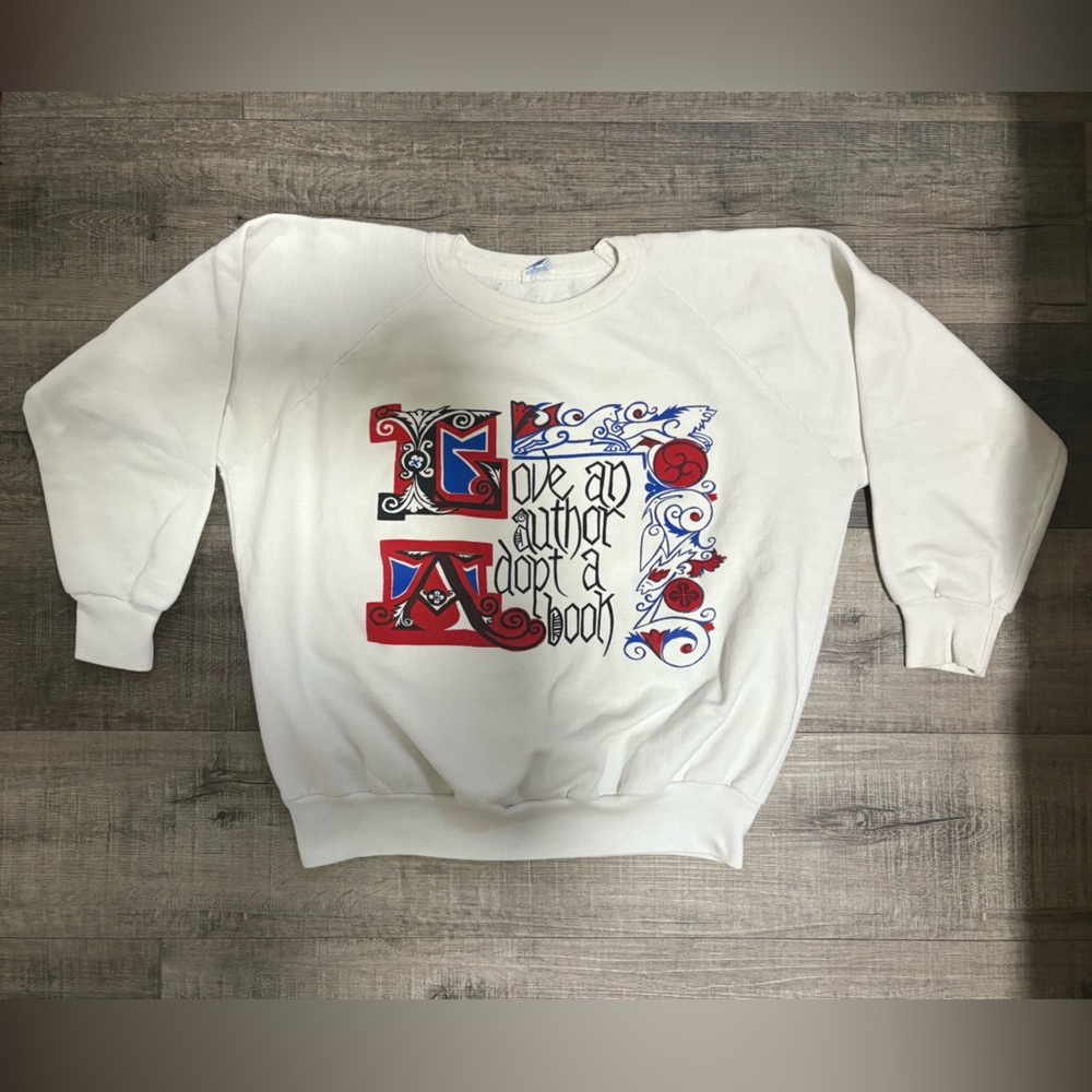 Vintage Love An Author Adopt a Book 2nd Nature Crewneck